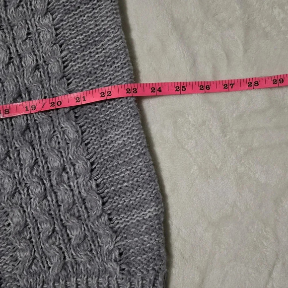 SO Goods For Life Knitted Sweater Gray Women's Medium Fall Winter Warm Boho - Picture 12 of 13